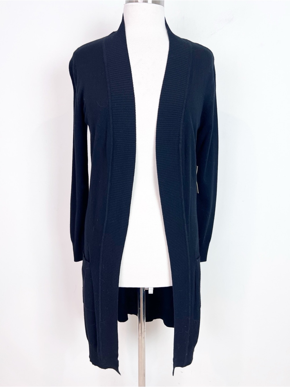 CIELO BLACK LONG SLEEVE OPEN FRONT CARDIGAN SWEATER WOMENS SMALL NWT